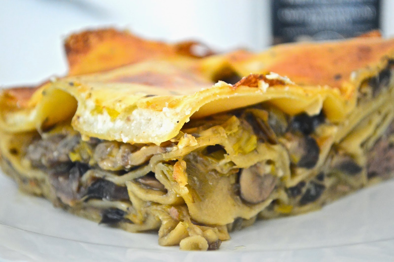 Lemon and Oregano Mushroom and Truffle Lasagne with Tuscan Sausage