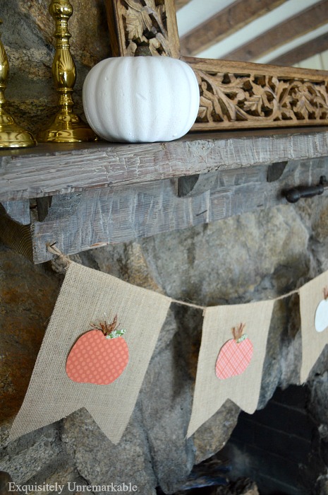 Burlap Pumpkin Banner For Fall