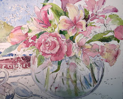watercolor painting step vase flowers paint own flower sweet adding beginning leaves