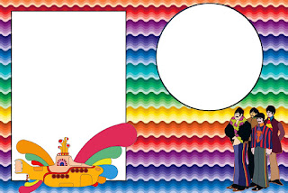 Beatles Yellow Submarine: Free Printable Invitations. Beatles Yellow Submarine Free Printable Invitations, Labels or Cards.