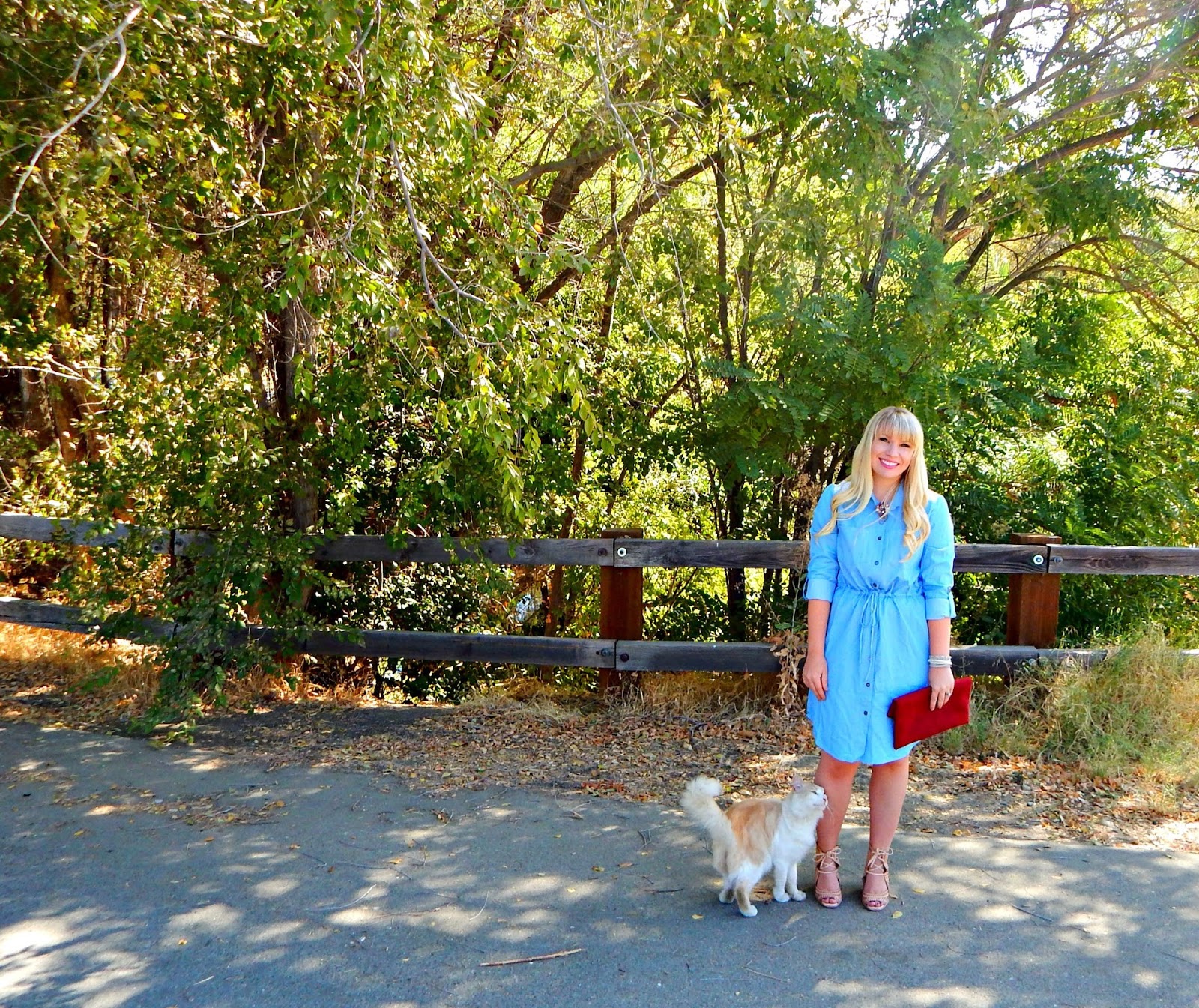 How to Style a Chambray Dress for Fall
