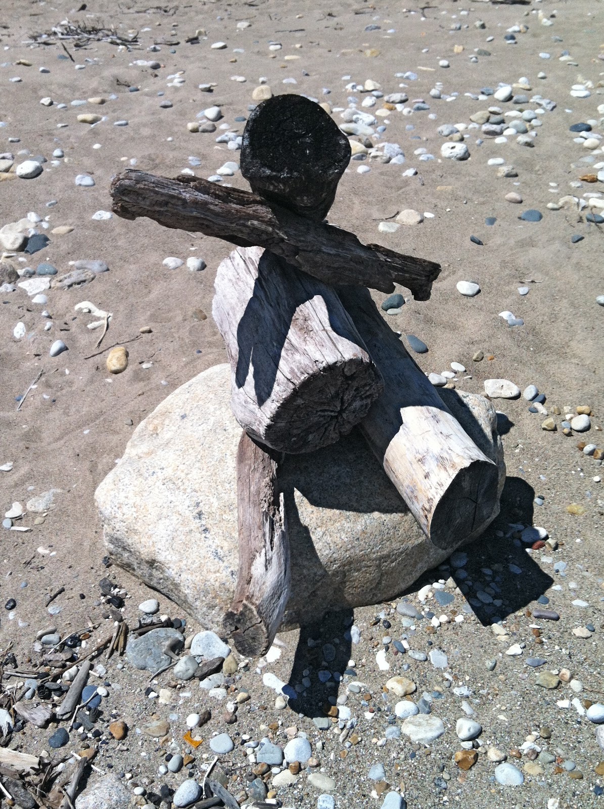 Art off the grid Sculpture on the beach