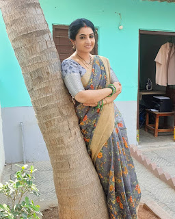 Actress Sujitha Dhanush Latest Saree Photos HD