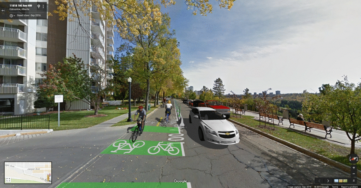 edmonton in three dimensions Edmonton Bikegrid QuickWins 100ave