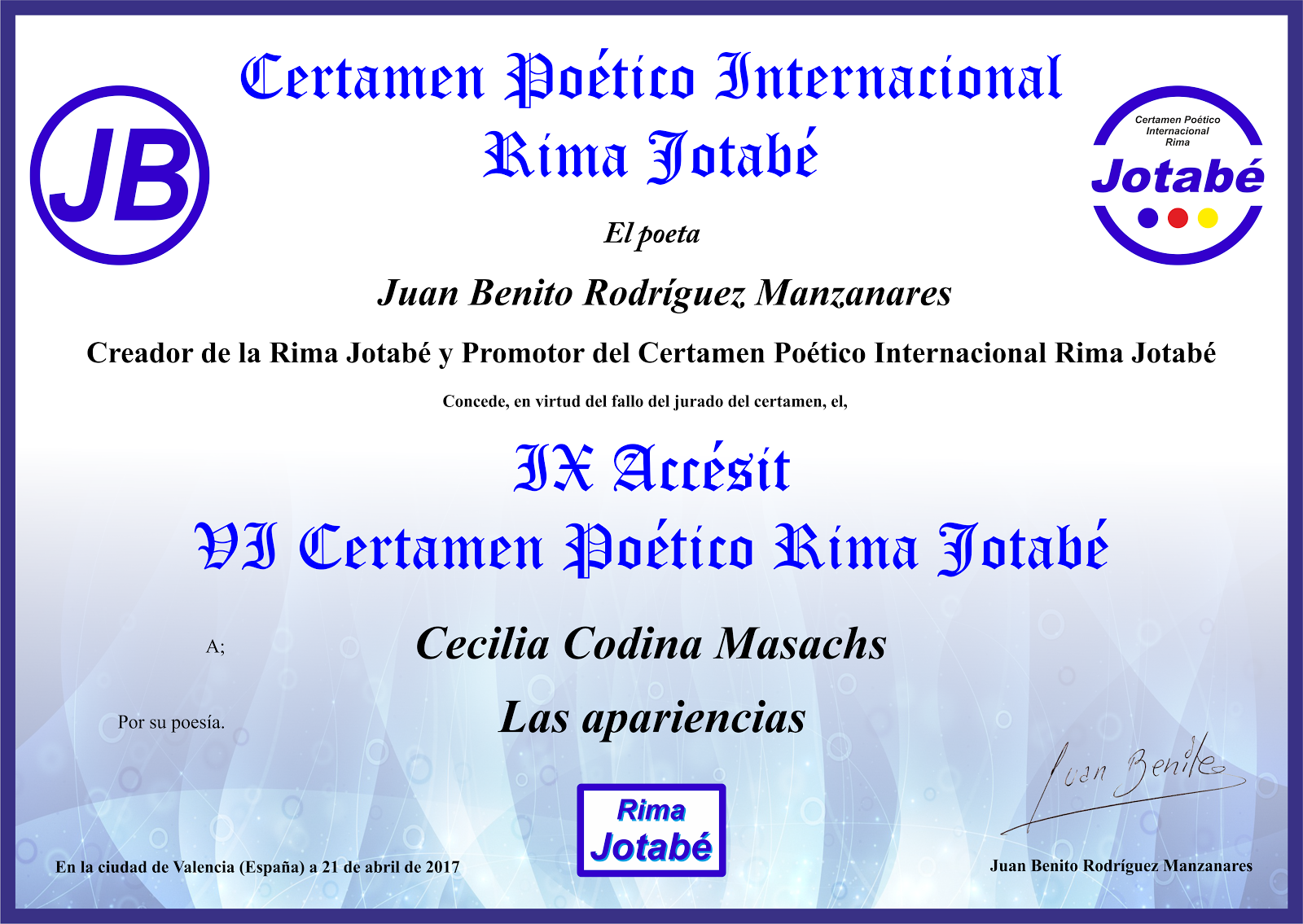 VII Certamen Internacional Rima Jotabé