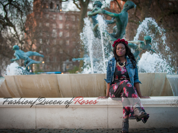 FASHION| QUEEN OF ROSES FEATURING H&M BLACK SHEER MAXI DRESS AND EBAY ROSE HEADBAND