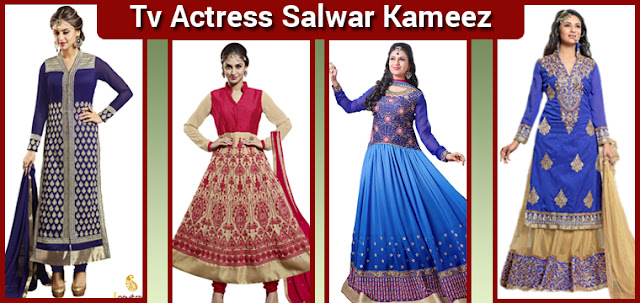 Buy Tv Serial Actress Celebrity Designer Dresses and Salwar Suits for Wedding Wear Online Shopping with Discount Offer Price at Pavitraa.in
