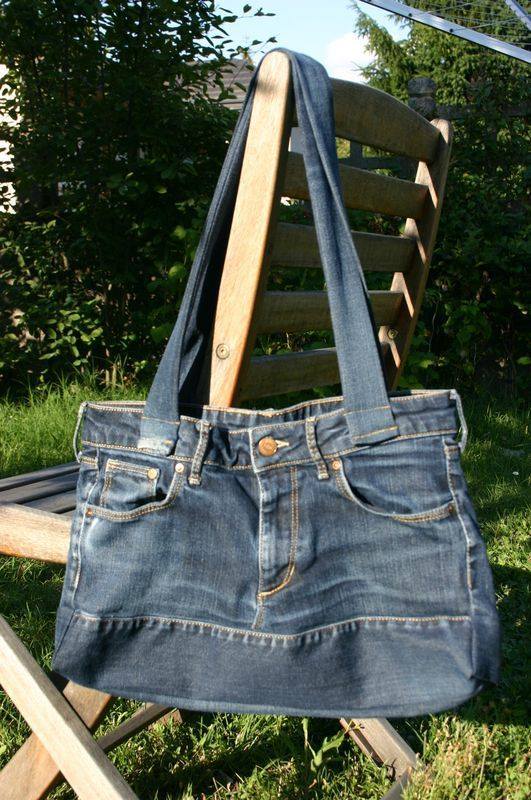 Bolsos hechos con jeans viejos reciclados Trucos Trucos