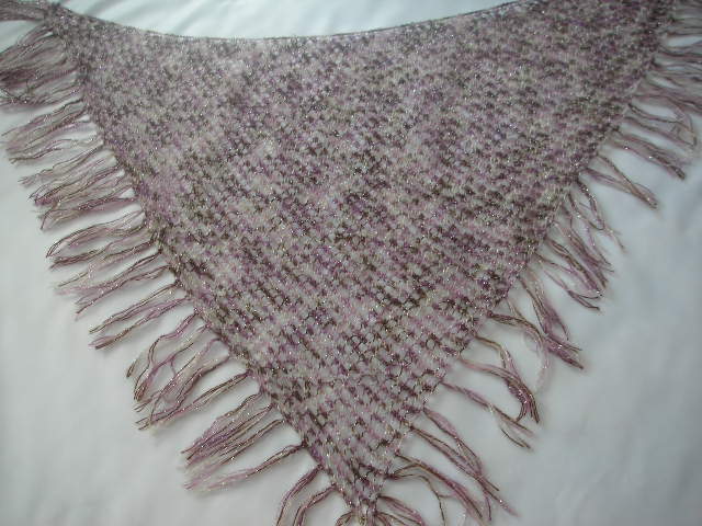 Knit One Crochet Too Ribbon Triangle Scarf and Shawl Pattern #1000