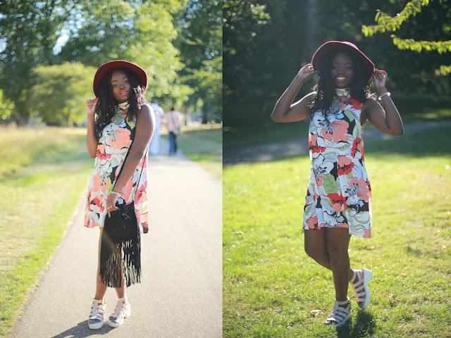 BOOHOO SWING FLORAL DRESS