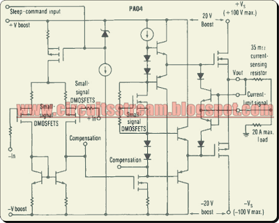 Simple Power Op Amp Circuit Diagram | Electronic Circuit Diagrams