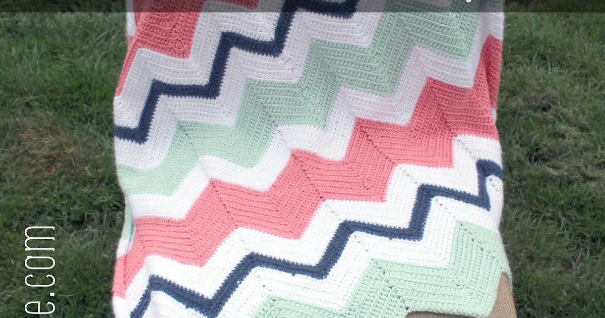 Ansley Designs: EASY Beginner Chevron Crochet Baby Blanket ...