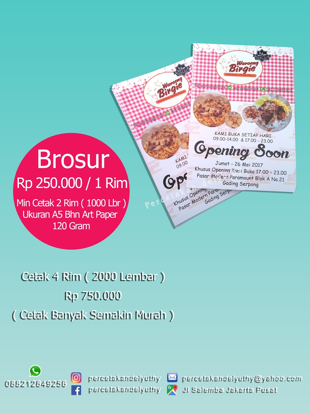 Harga Cetak Poster Ukuran 1 Meter Sehari Jadi