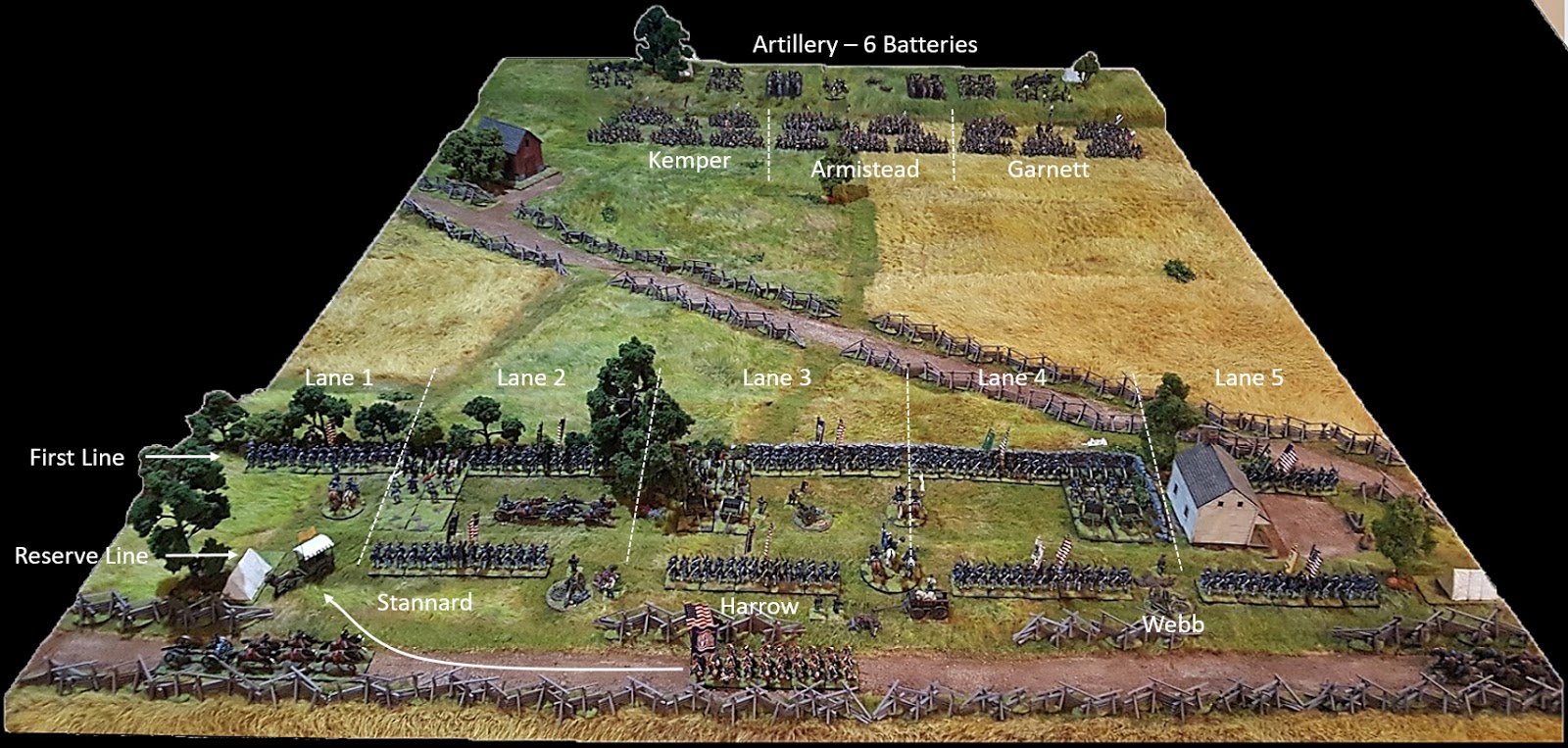 Jay's Wargaming Madness ACW Scenario Pickett's Charge