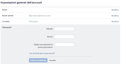 Come modificare la password di facebook