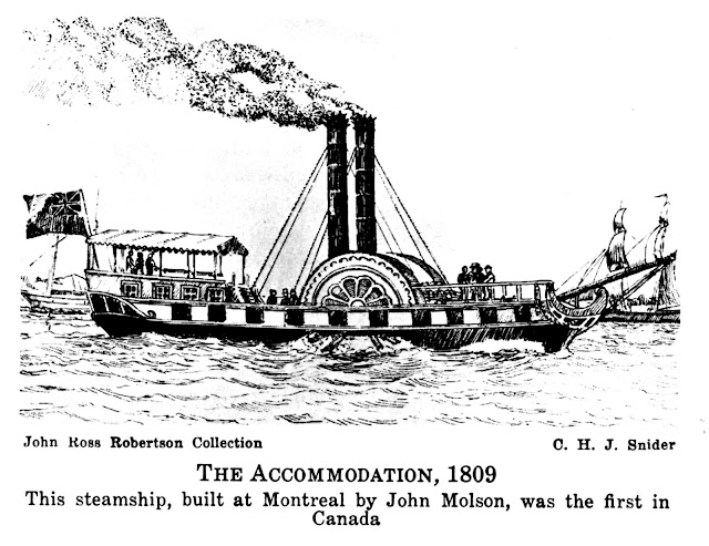 This steamship, built at Montreal by John Molson, was the first in Canada.