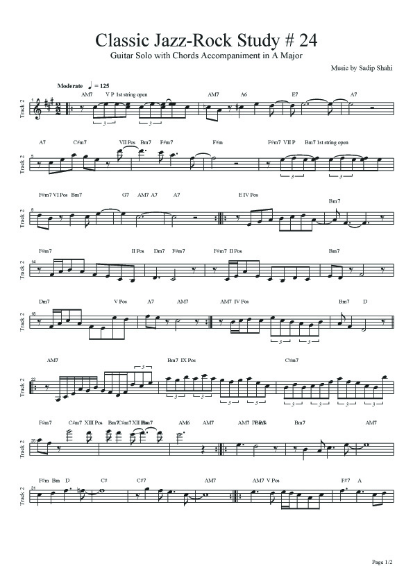 Classic JazzRock Guitar Compositions of Sadip Shahi Simple JazzRock