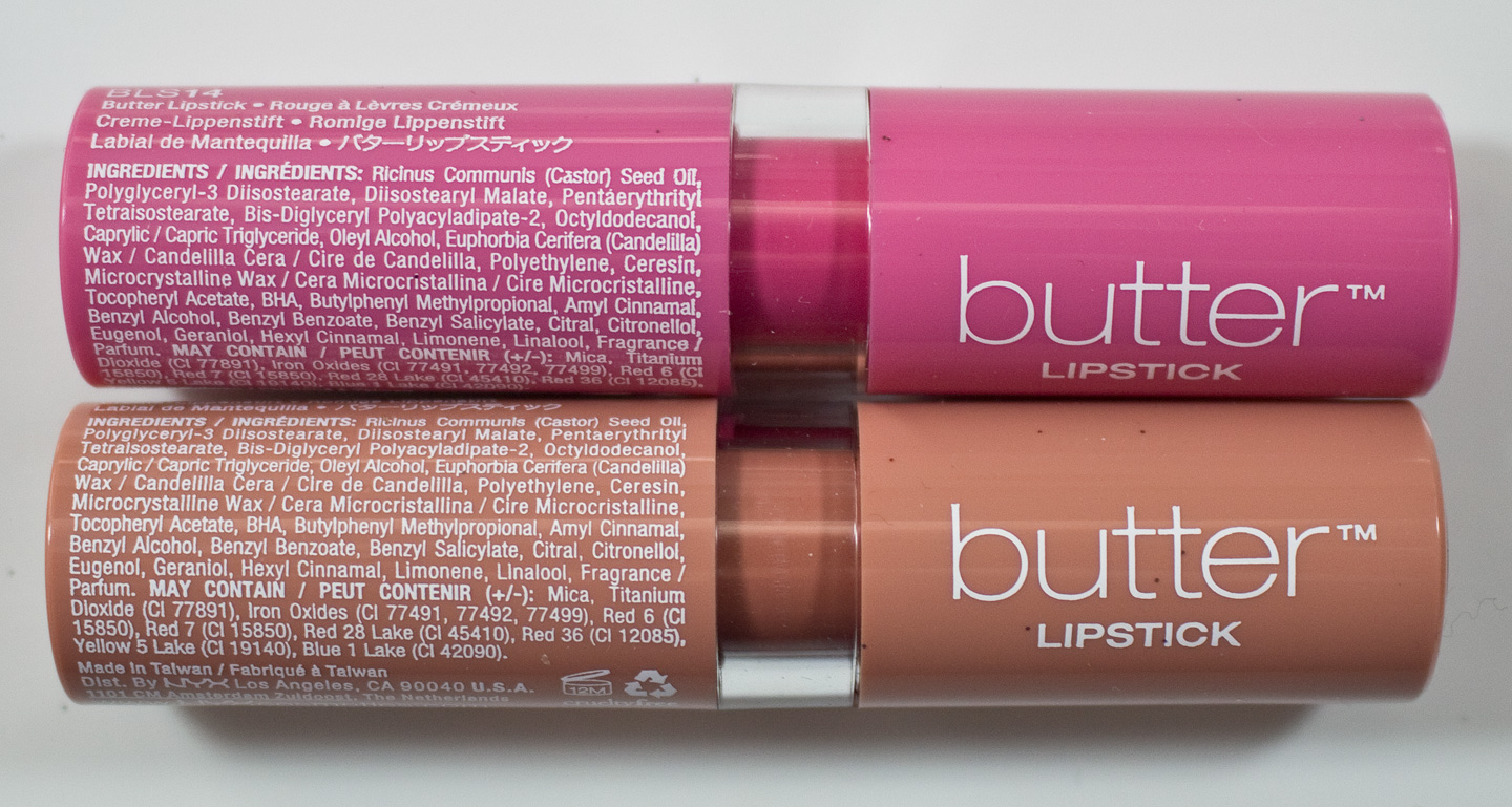 WARPAINT and Unicorns NYX Butter lipstick in Snow Cap, Lollies, Candy