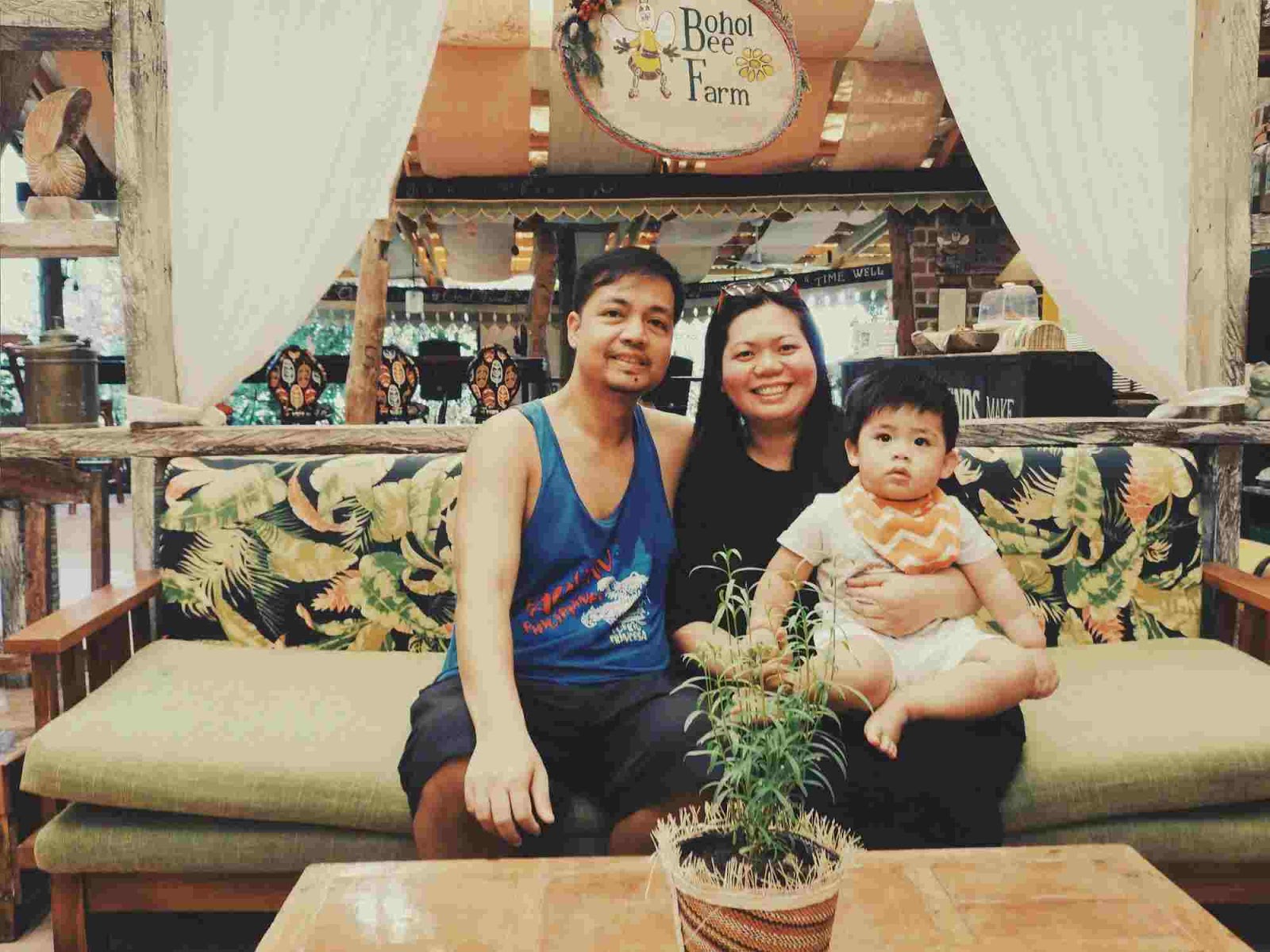 Our family photo at the Bohol Bee Farm