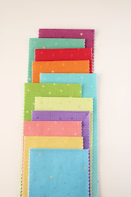 Gem Stones Brights fabrics found on A Bright Corner - fun ombre fabrics to use in your favorite quilt patterns