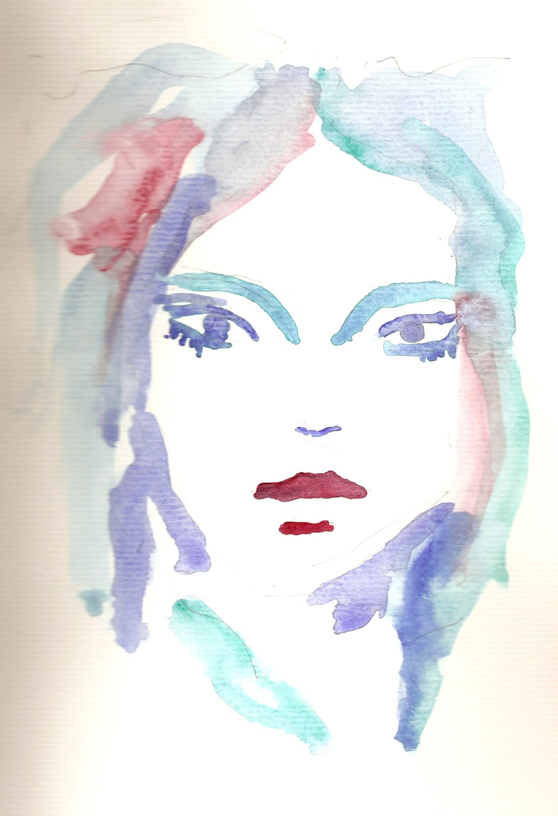 sumaunahoramenos watercolors faces