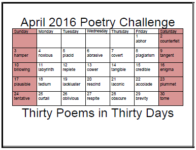 April Poem-A-Day Challenge