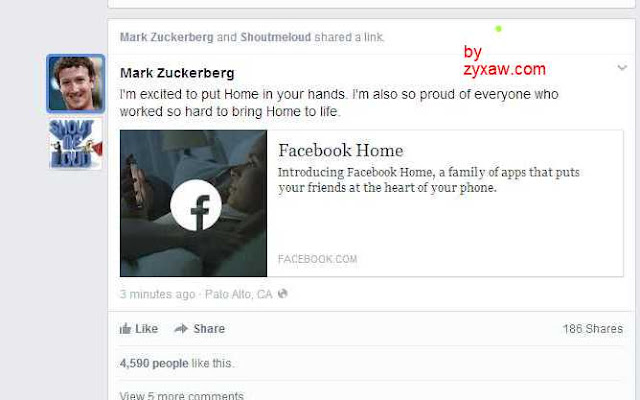 What is Facebook Home app for Android devices?
