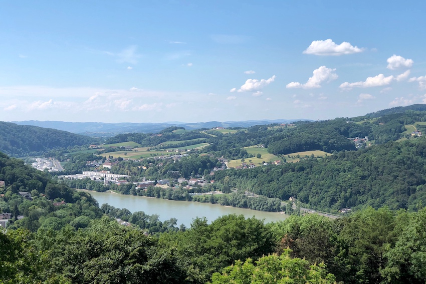 Blick Richting Puchenau, Franz-Josefs-Warte Blick Richting Puchenau, Franz-Josefs-Warte