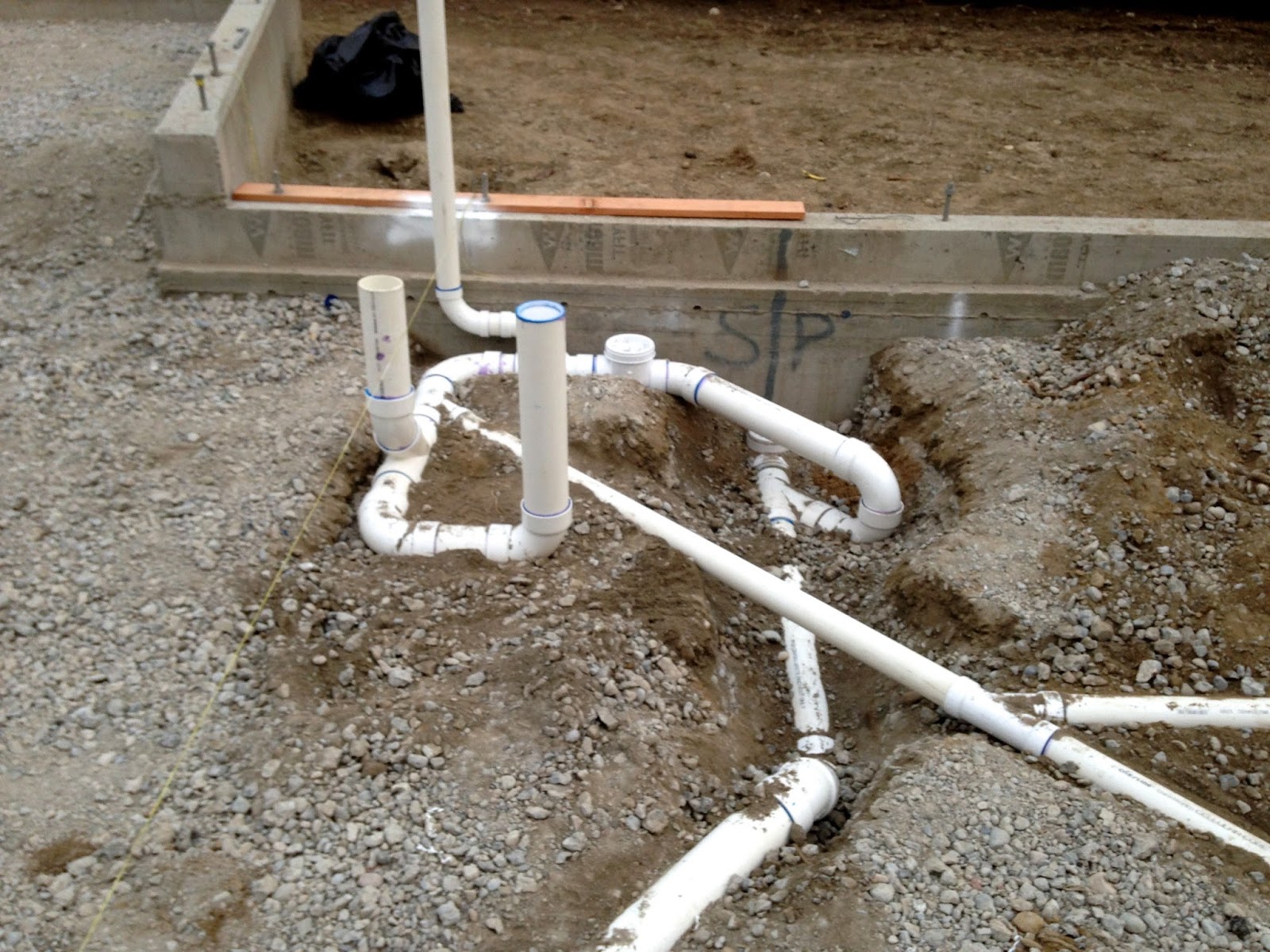 details of home first floor plumbing