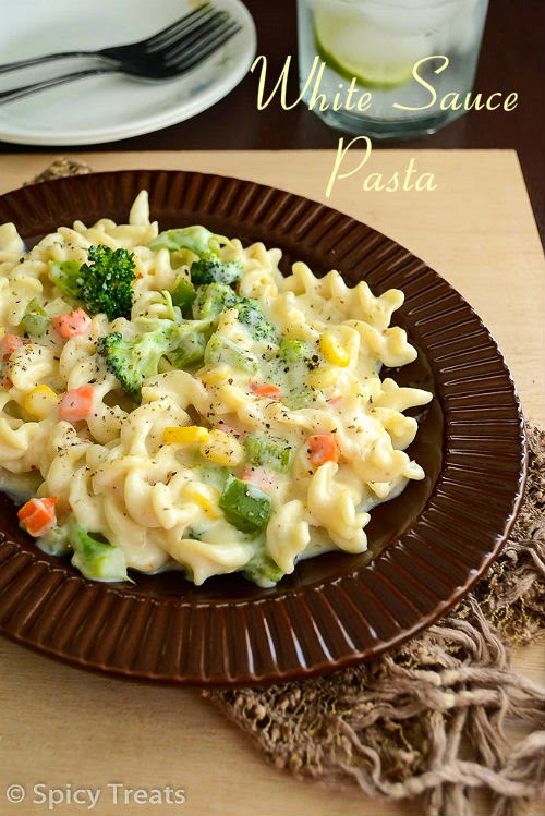 Vegetable Pasta with White Sauce Easy Homemade white sauce recipe Diet Health and Fashion