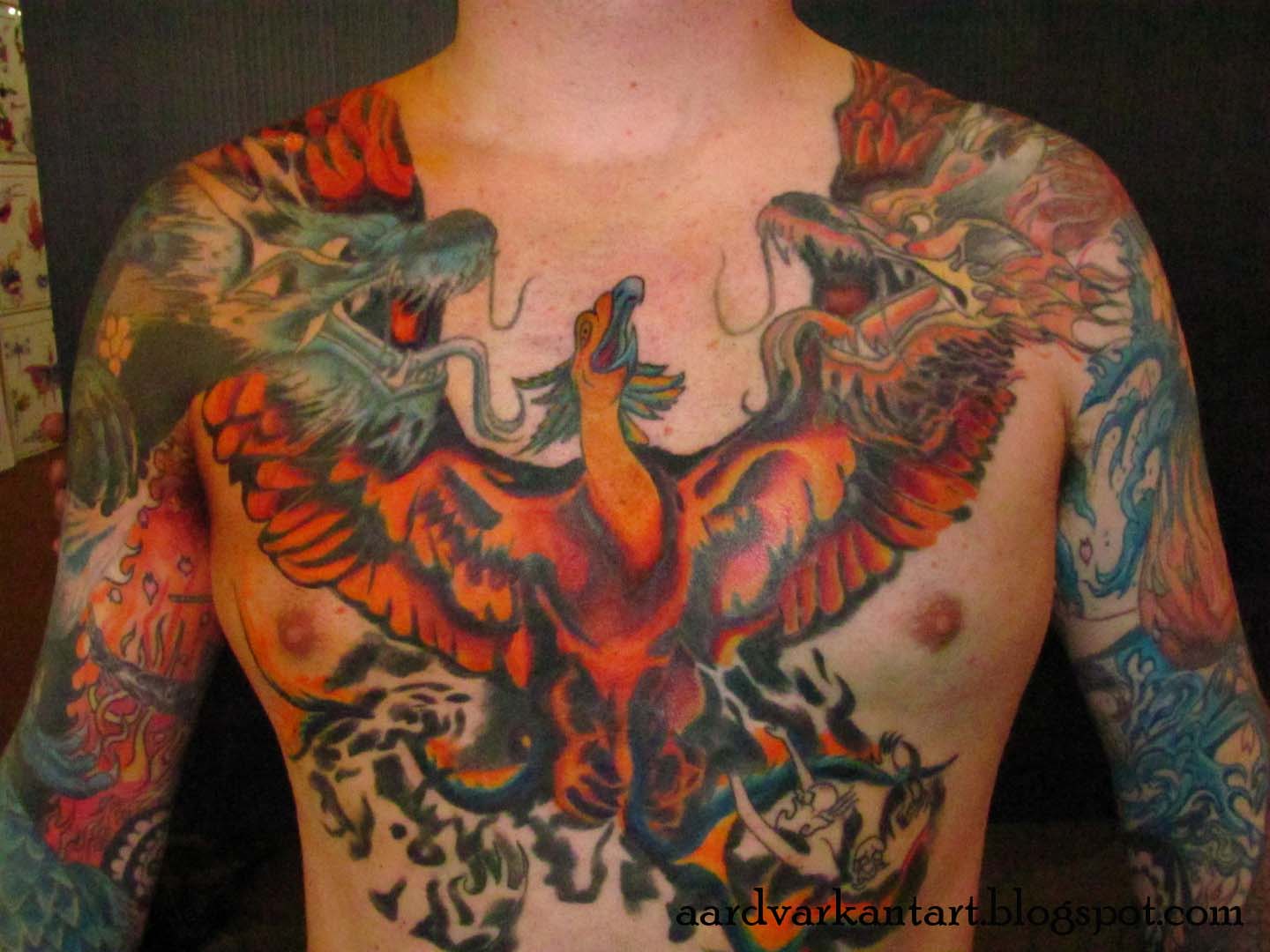Aardvark Ant Art: Phoenix Chest Piece