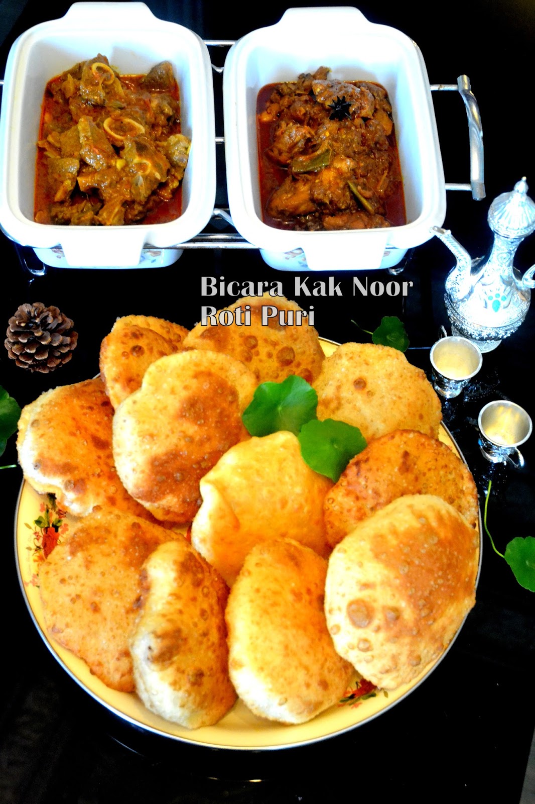 Ayam Dan Kambing Madras Bersama Roti Puri Memang Cun - Dapur Kak Noor