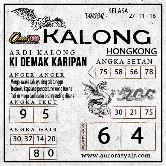 Bocoran Angka Main Togel Hongkong 27 November 2018 Fimmq