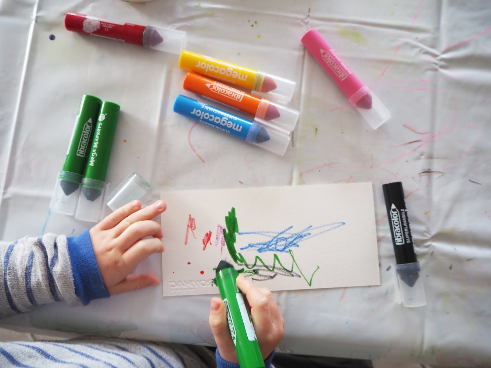 Learn with Play at Home Watercolour Paper and Markers. Process Art for