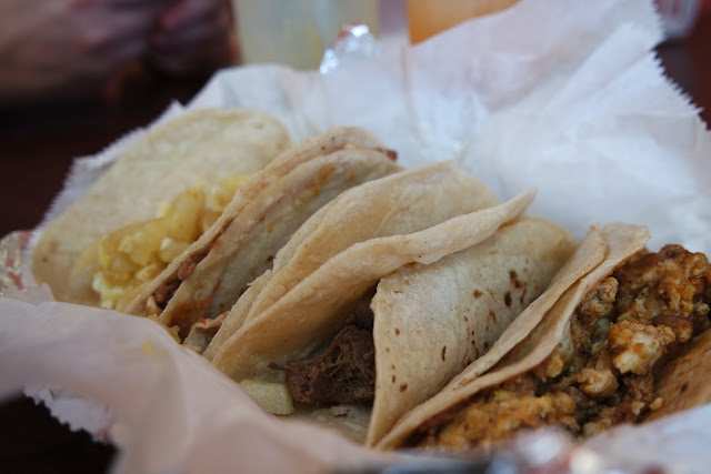 Breakfast tacos from Tortilleria Emmanuel in McAllen, TX