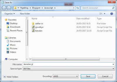 Simpan File JavaScript