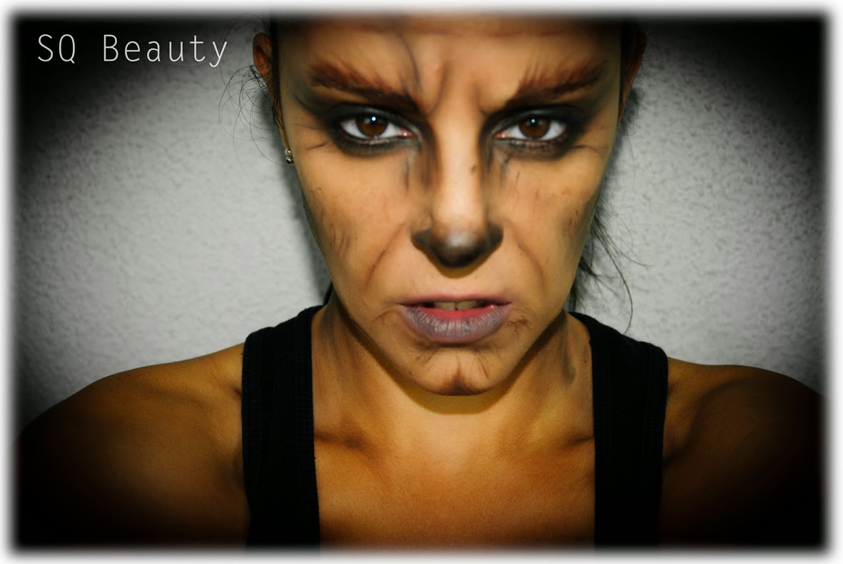 Vinagre bordado Crudo Maquillaje Halloween Hombre Lobo - Silvia Quirós