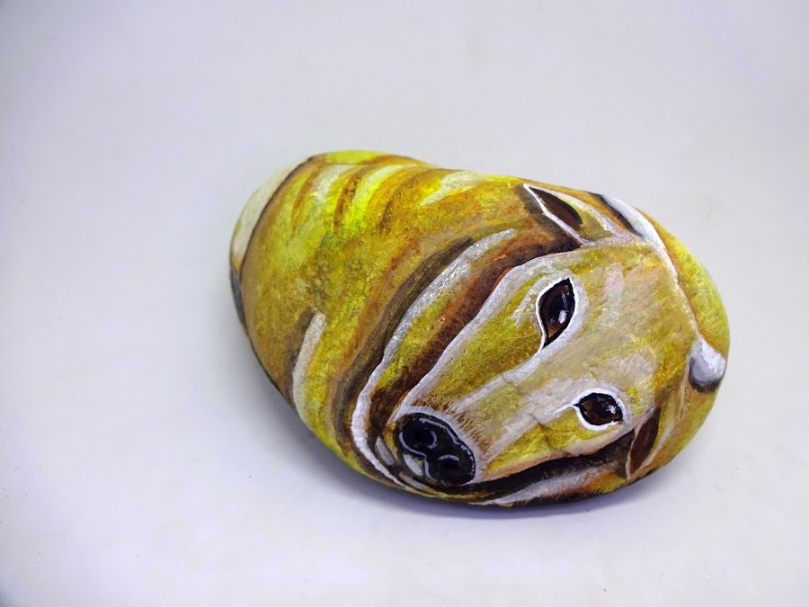 Belén pintado en piedras