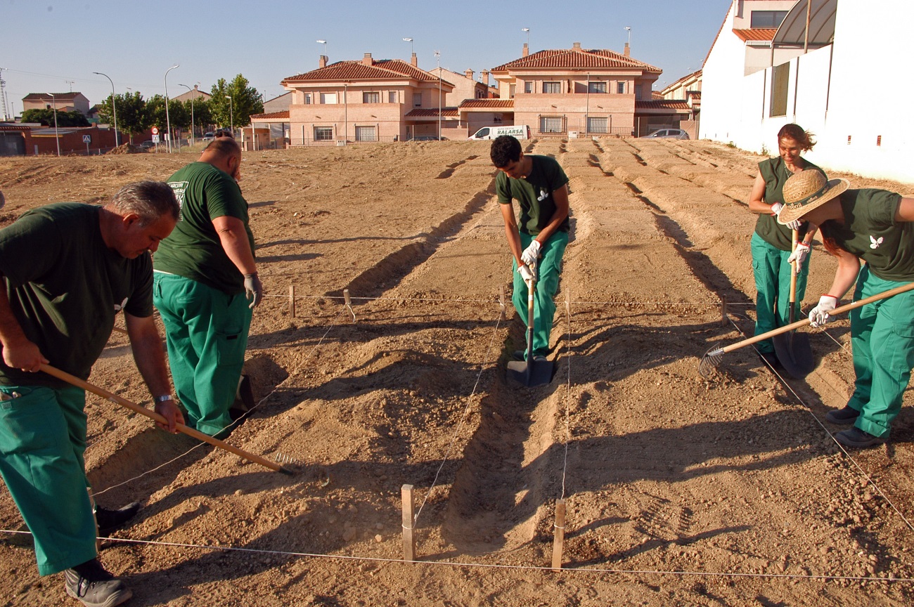 Ecohuertita Bargueña Realización de surcos, bancales y paredes en Crestall Ecohuertita Bargueña Realización de surcos, bancales y paredes en Crestall