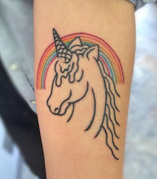 50 Really Cute Unicorn Tattoos Designs and Ideas (2018