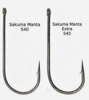 SAKUMA 540 MANTA / 545 MANTA EXTRA HOOKS - VARIOUS SIZES