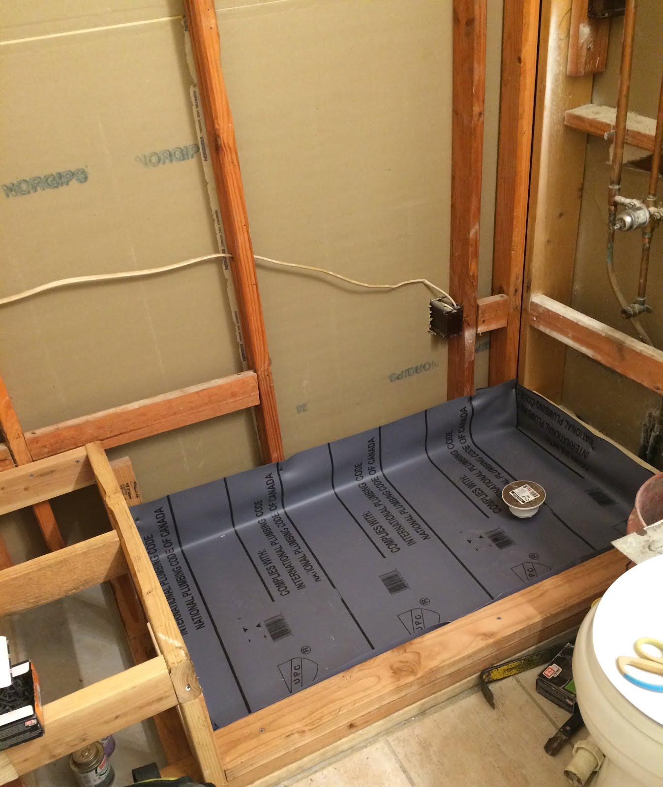 Perfectly Amusing Rubber liner installed