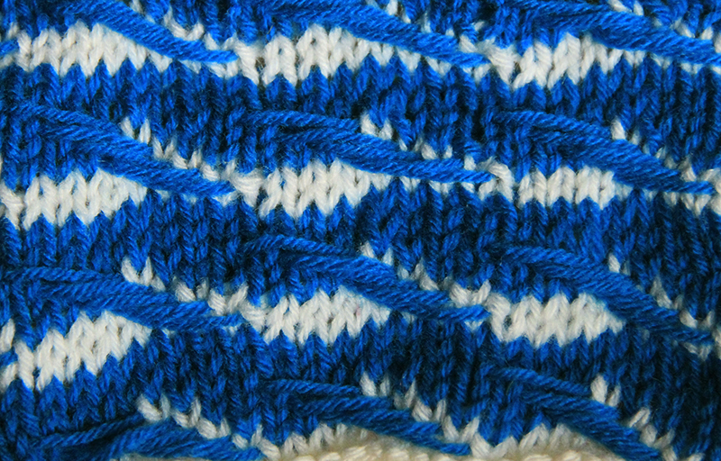 Anything Creative: Multicolor Knit Pattern a Day - Day 6 - WAVE PATTERN