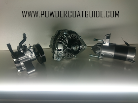 powder coated alternator power steering pump and starter motor