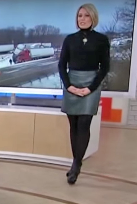 Dylan Dreyer in leather skirt February 14th.