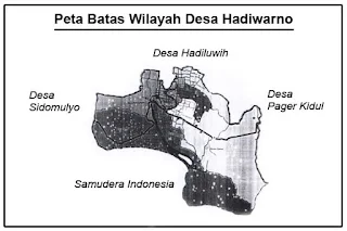 Peta Denah Batas Wilayah Desa Hadiwarno Ngadirojo Pacitan