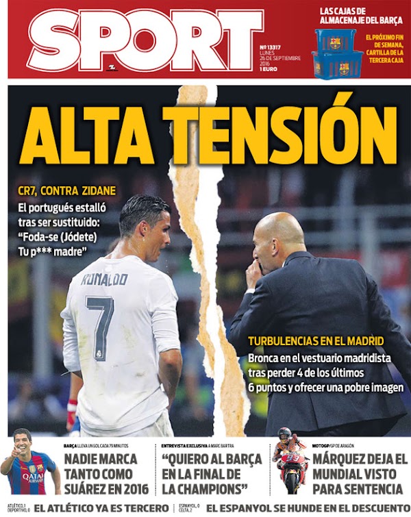 Real Madrid, Sport: "Alta tensión"