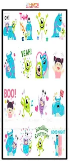 Tierno Alfabeto de Monstruos S. A. Monsters Inc. Alphabet. 