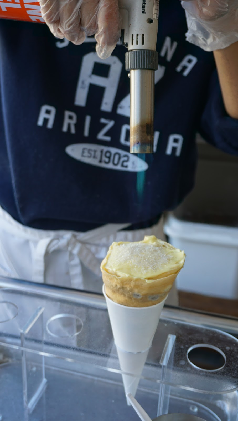 At Millet Crepe on Sawtelle, You Can Add A Crème Brûlée On Your Crepe!