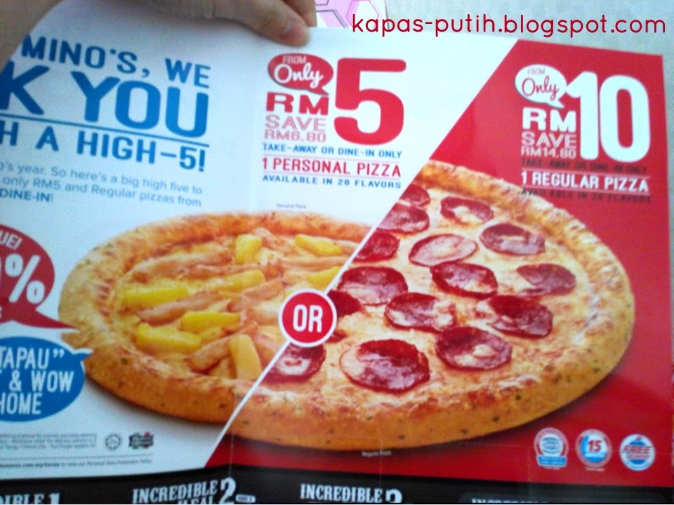 Domino personal pizza RM5 je Oh my by Miss N (Main blog)